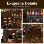 Magischer Book-Nook-Bausatz – DIY-Miniatur-Zauberbuchhandlung für dein Bücherregal
