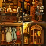 DIY Book Nook Kit – Königliche Schneiderei (Royal Tailor Shop) mit LED