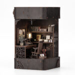 DIY-Miniatur-Detektei – Book-Nook-Bausatz mit LED-Beleuchtung als stilvolle Bücherregal-Deko