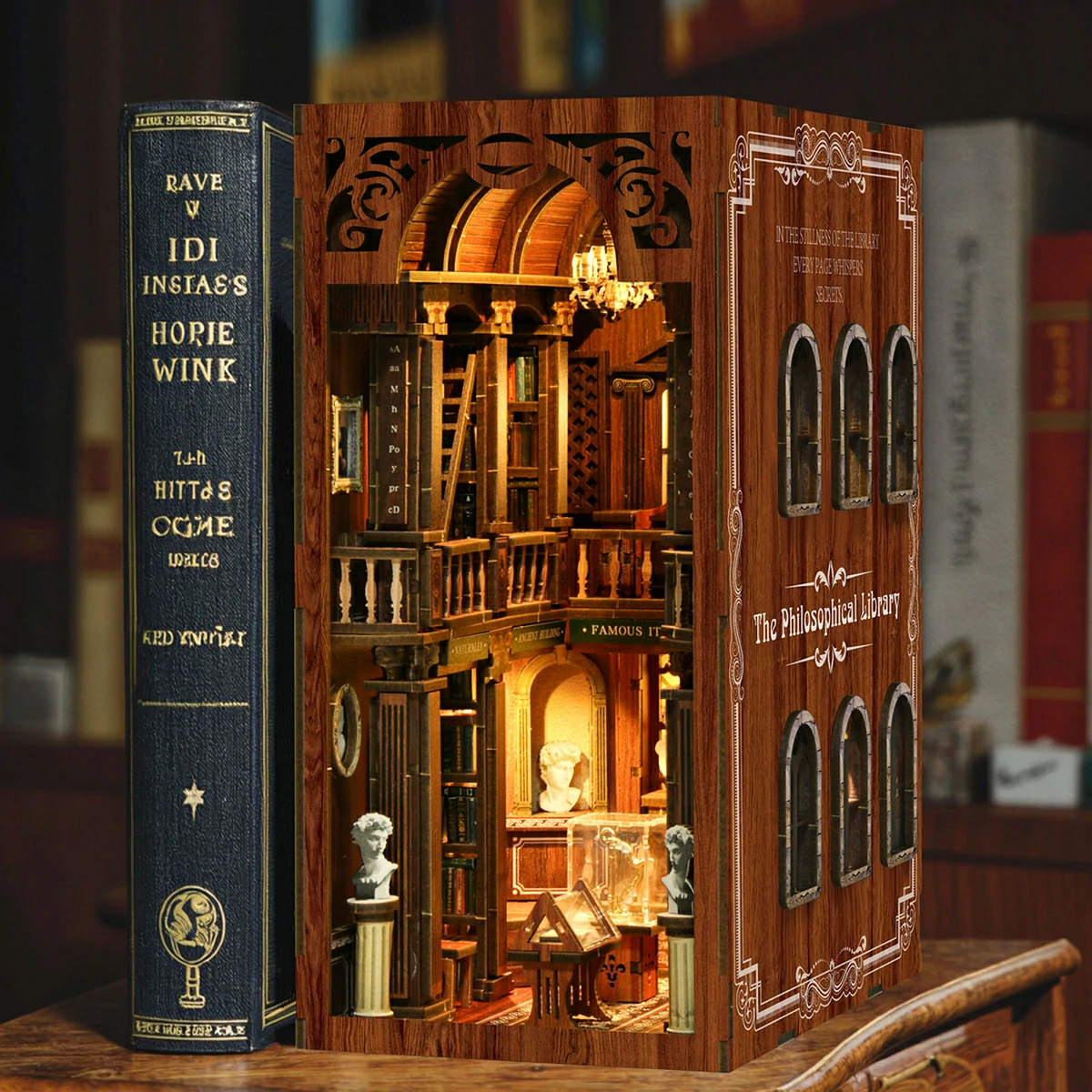 Die Philosophische Bibliothek – DIY-Buchwinkel-Bausatz-3D Puzzle (7) Die Philosophische Bibliothek – DIY-Buchwinkel-Bausatz-3D Puzzle