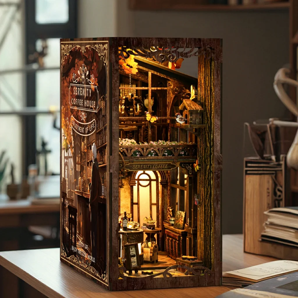 Miniatur-Bausatz Serenity Coffee House – DIY Book Nook mit Café-Flair