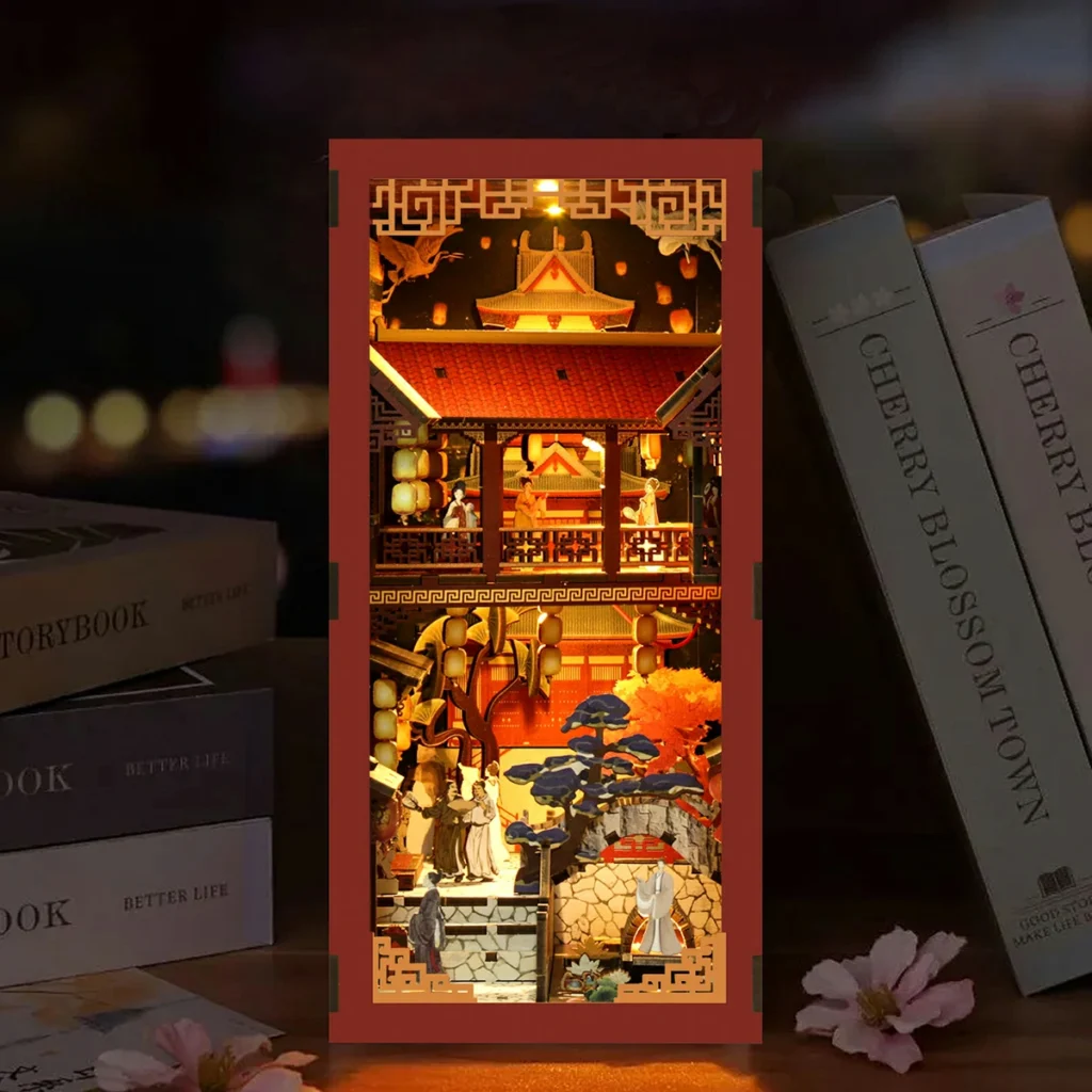 Tang-Dynastie – DIY Book Nook Miniatur-Bausatz fürs Bücherregal